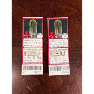 Vintage Set of 2 Boston Red Sox VS Minnesota Twins Game Tickets